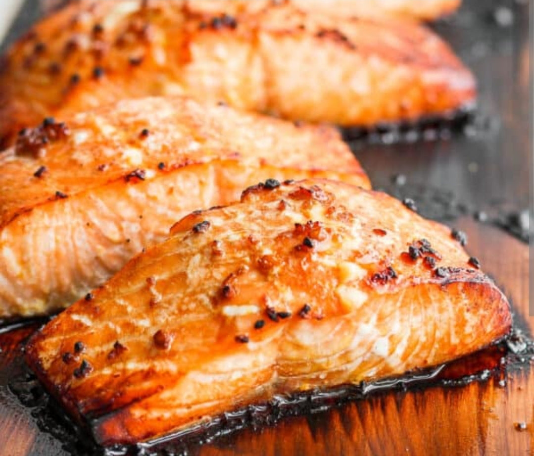 Ginger Maple Glazed Steelhead Salmon