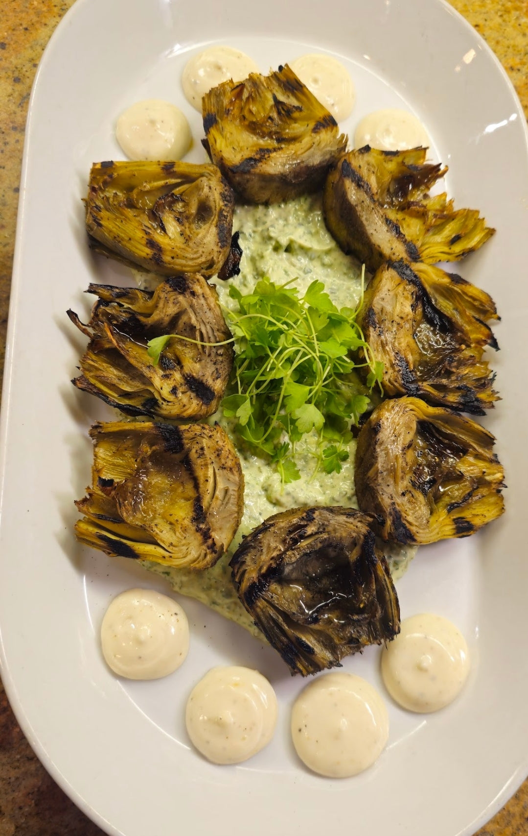 Grilled Tender Artichoke Hearts, Appetizer