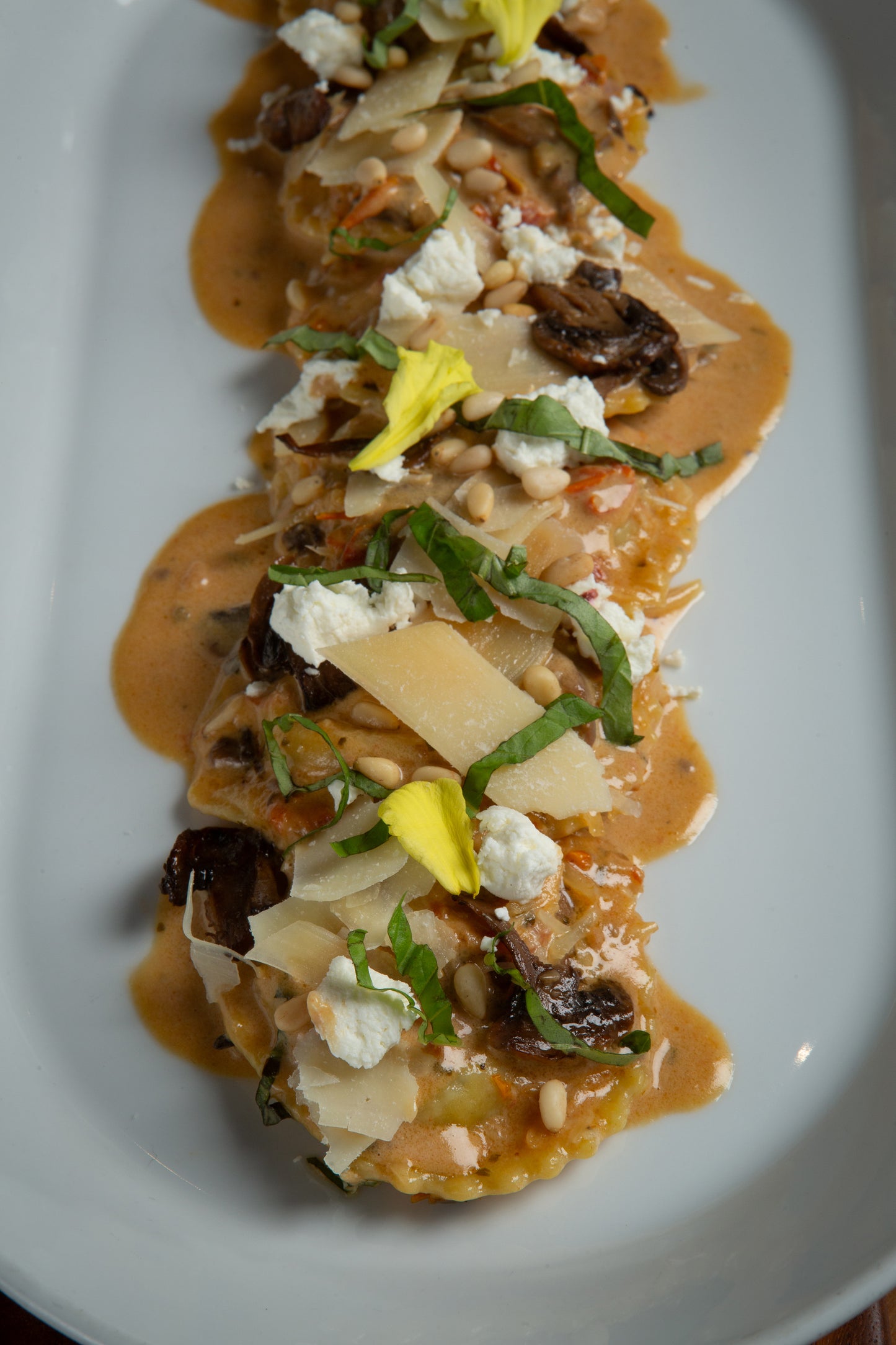 Organic Wild Mushroom Ravioli, Appetizer